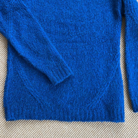 Tibi Alpaca Blend Blue Turtleneck Tunic Length Sweater - Picture 5 of 6